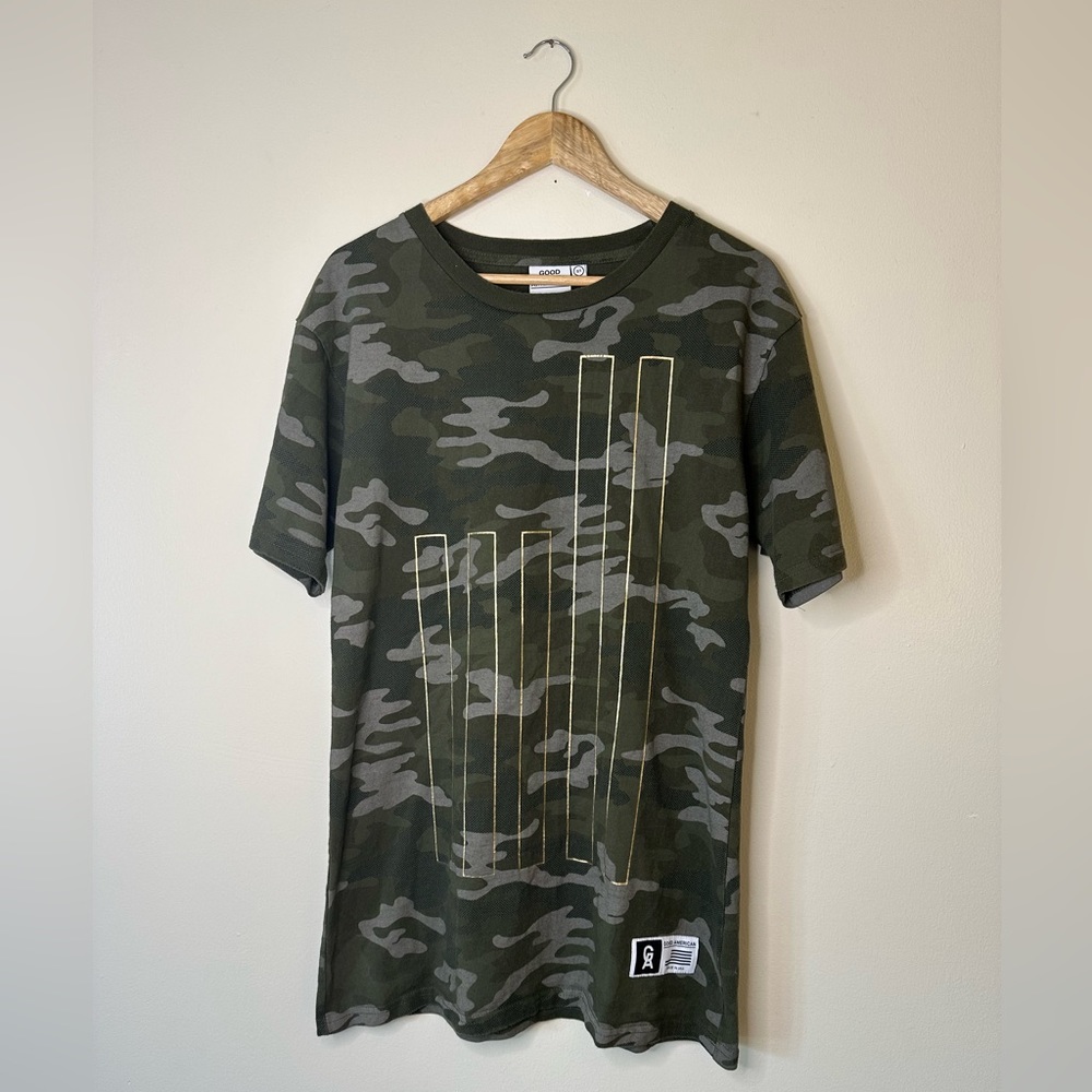 Good American Camo T-Shirt Dress Size 0/1